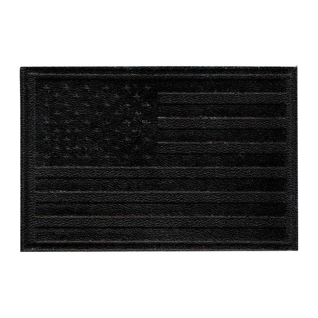 American Flag - Black Leather - Removable Patch