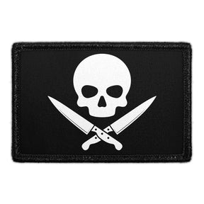 Skull With Knives - Removable Patch
