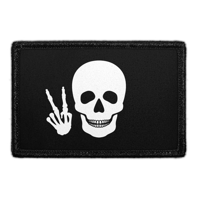 Skull Doing Peace Sign Removable Patch