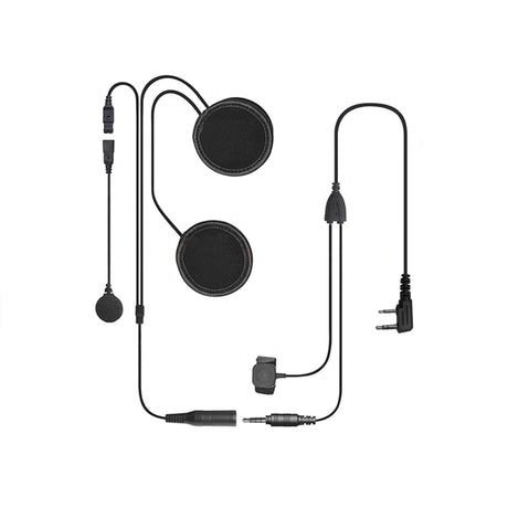 Competition/Race In-Helmet & Push To Talk Kit - 2 Pin Kenwood, Baofeng, BTECH, Rugged Radios, Diga-Talk, TYT, AnyTone, Alinco, Relm/BK Radio, Quansheng, Wouxon, Retevis, Rocky Talkie Mountain Radio