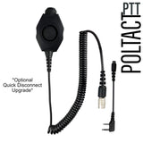 PolTact V2 Taktisches Kommunikationshelm-Headset mit aktivem Gehörschutz – 2-poliger Kenwood, Baofeng, BTECH, Rugged Radios, Diga-Talk, TYT, AnyTone, Alinco, Relm/BK Radio, Quansheng, Wouxon, Retevis