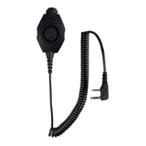 Tactical Radio Amplified PTT for Headset: NATO/Military Wiring, Gentex, Ops-Core, OTTO, 3M Peltor ComTac, XPI, MSA, Helicopter, & More - 2 Pin Kenwood, Baofeng, BTECH, Rugged Radios, AnyTone, Alinco, Relm/BK Radio, Wouxon, Retevis