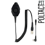 Tactical Radio PTT for Headset w/ Quick Disconnect(Hirose): NATO/Military Wiring, Gentex, Ops-Core, OTTO, TEA, David Clark, MSA, Military Helicopter - Only for Baofeng, BTECH GMRS-PRO & UV-PRO