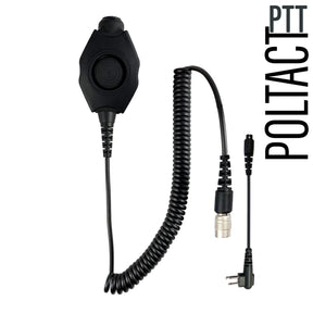 Tactical Radio PTT for Headset w/ Quick Disconnect(Hirose): NATO/Military Wiring, Gentex, Ops-Core, OTTO, TEA, David Clark, MSA, Military Helicopter - Only for Baofeng, BTECH GMRS-PRO & UV-PRO