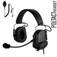 PolTact V1 Tactical Comms Headset w/ Active Hearing Protection & Quick Disconnect (Hirose) Adapter - All Kenwood TK & NEXEDGE (NX) 2-Pin, Baofeng, BTECH, Rugged Radios, Diga-Talk, TYT, AnyTone, Alinco, Relm/BK Radio, Quansheng, Wouxon, Retevis