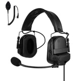 PolTact V2 Taktisches Kommunikationshelm-Headset mit aktivem Gehörschutz – 2-poliger Kenwood, Baofeng, BTECH, Rugged Radios, Diga-Talk, TYT, AnyTone, Alinco, Relm/BK Radio, Quansheng, Wouxon, Retevis