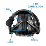 PolTact V1 Tactical Comms Headset mit aktivem Gehörschutz – 2 Pin Kenwood, Baofeng, BTECH, Rugged Radios, Diga-Talk, TYT, AnyTone, Alinco, Relm/BK Radio, Quansheng, Wouxon, Retevis