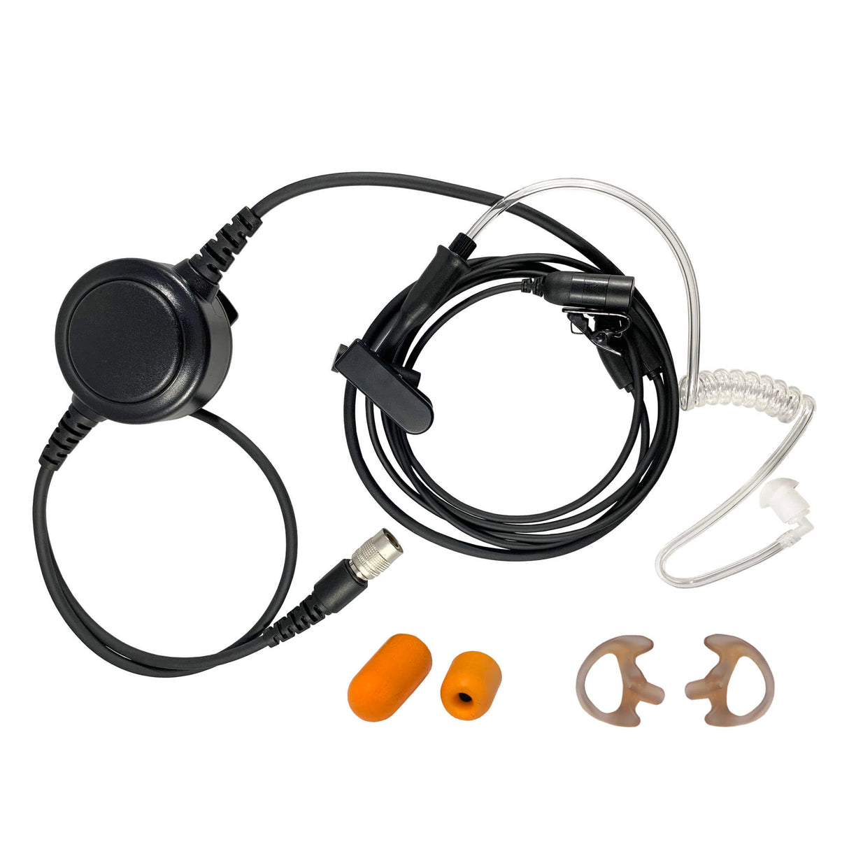 Tactical Mic / Earpiece / PTT Kit With Quick Disconnect (Hirose) Connector - BaoFeng: UV9G, UV9R, UV9R Plus, UV9R Pro, BF-A58, BF-558, BF-N9, UV-XR, GT-3WP, BF-9700, UV-5S, BF-R760, UV-82WP