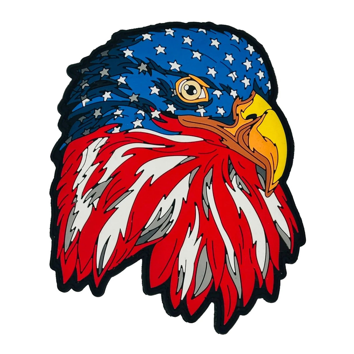 The Ultimate expression of Freedom the American Flag Eagle PVC Patch - 4" Tall with Hook Backing, alternate view 3