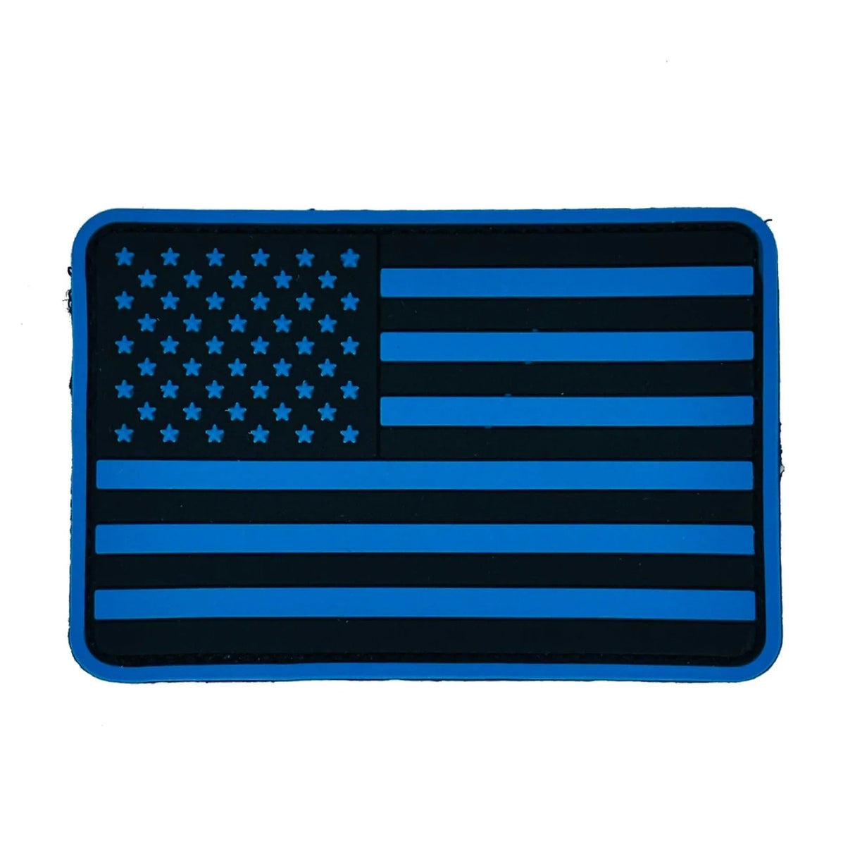 US Flag - Rounded Corners - 2"x3" PVC Patch (USA Made) in Grey, alternate view 3