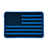 US Flag - Rounded Corners - 2"x3" PVC Patch (USA Made) in Grey, alternate view 3