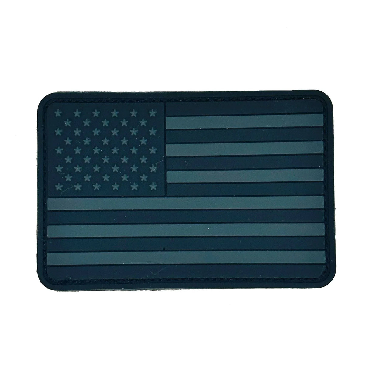 US Flag - Rounded Corners - 2"x3" PVC Patch (USA Made) in Olive Drab, alternate view 2