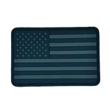 US Flag - Rounded Corners - 2"x3" PVC Patch (USA Made) in Olive Drab, alternate view 2
