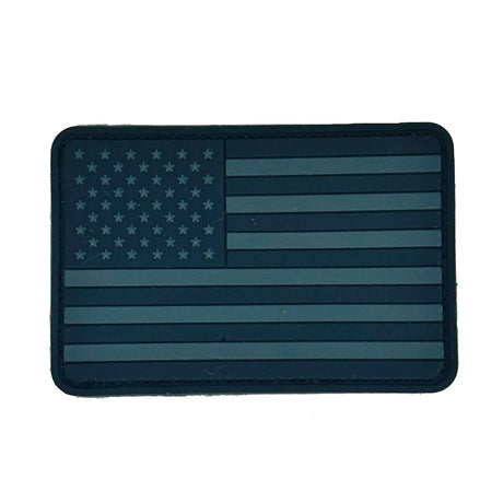 US Flag - Rounded Corners - 2"x3" PVC Patch (USA Made) in Olive Drab, alternate view 2