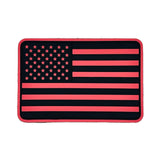 US Flag - Rounded Corners - 2"x3" PVC Patch (USA Made) in Red, alternate view 5