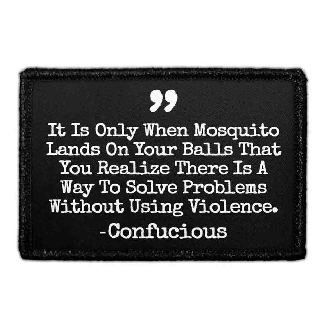 It Is Only When Mosquito Lands On Your Balls That You Realize There Is A Way To Solve Problems Without Using Violence. -