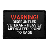 Disgruntled Veteran Warning Removable Patch