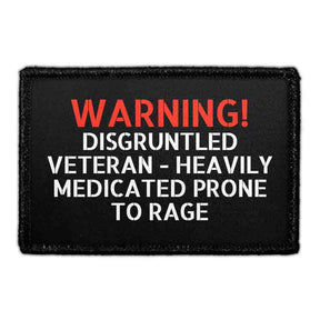 Disgruntled Veteran Warning Removable Patch