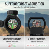 Pinty Nova 3-in-1 3-9x32 SFP Rifle Scope Combo, Green Laser, alternate view 4