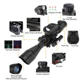 Pinty Nova 3-in-1 4-12x50 SFP Rifle Scope Combo
