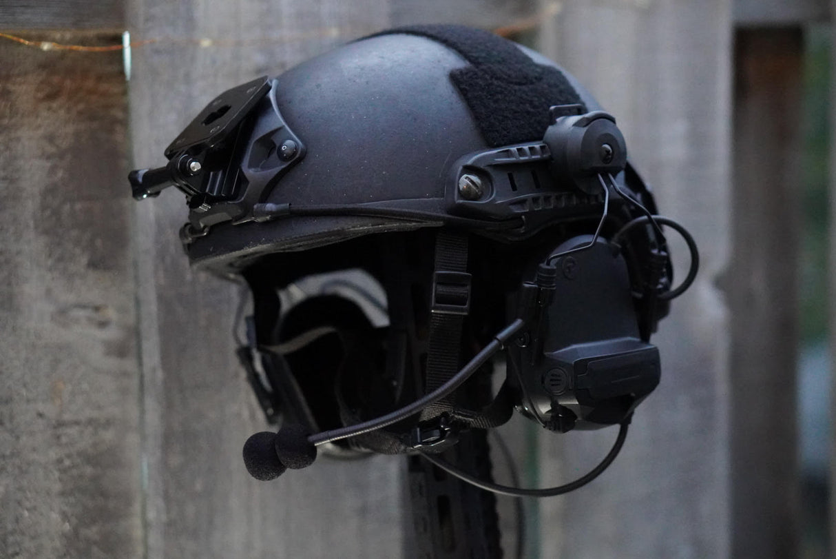 PolTact V1 Tactical Comms Headset mit aktivem Gehörschutz – 2 Pin Kenwood, Baofeng, BTECH, Rugged Radios, Diga-Talk, TYT, AnyTone, Alinco, Relm/BK Radio, Quansheng, Wouxon, Retevis