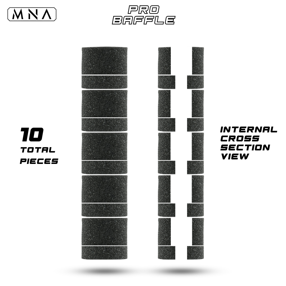 Airsoft Mock Suppressor Foam Set, Reinforced | 4in Tracer, alternate view 2