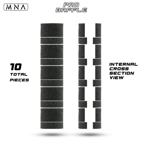 Airsoft Mock Suppressor Foam Set, Reinforced | 4in Tracer, alternate view 2