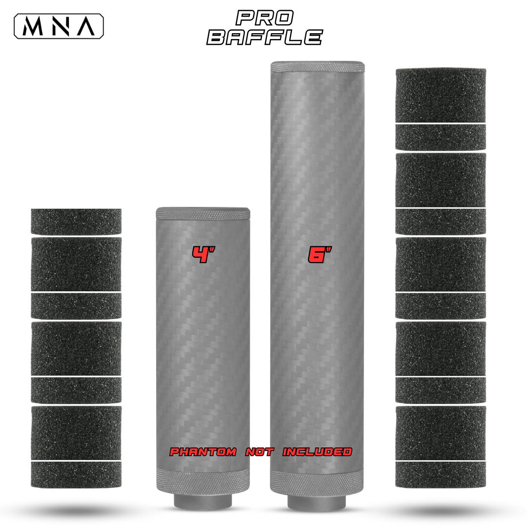 Airsoft Mock Suppressor Foam Set, Pro Baffle Set