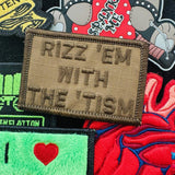 Rizz 'Em With The 'Tism Playful Unique Gen Z Style Embroidered Patch - 2x3 inches, alternate view 6