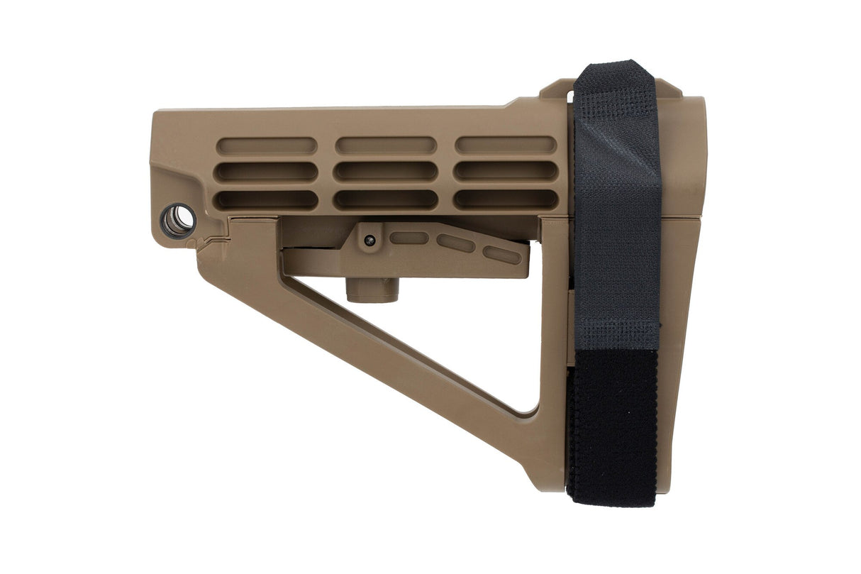 SB Tactical SBA4 Adjustable Pistol Stabilizing Brace in Flat Dark Earth, alternate view 2