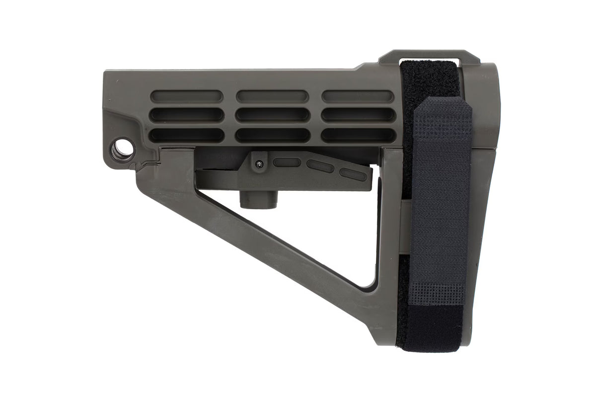 SB Tactical SBA4 Adjustable Pistol Stabilizing Brace in Olive Drab Green, alternate view 3