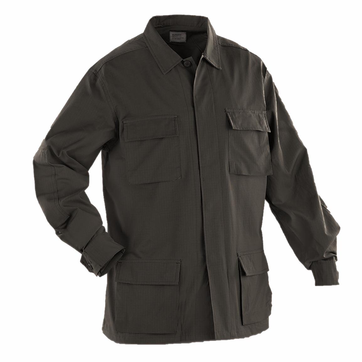 Mil Spec. Ripstop Cotton BDU Shirt in Black, alternate view 12