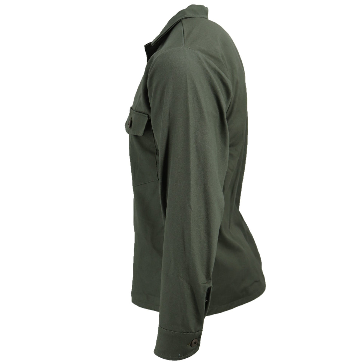 Long Sleeve Cotton Sateen Fatigue Shirt, 16.5, alternate view 3
