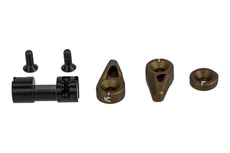 Strike Industries Flip Switch Safety Selector – FDE anodized lever for AR-15 and AR-308 rifles, 60/90 degree throw
