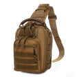 Military Tactical Sling Bag - Anti-Cut Waterproof for Outdoor Adventures in Brown
