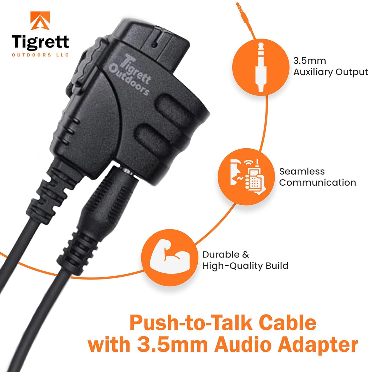 Câble SMC (Shoot, Move, Communicate) pour radios Baofeng et Yaesu vers port auxiliaire pour casques antibruit électroniques