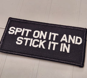 ASOS - Spit On It and Stick It In - 2x4 Patch - Black w/White