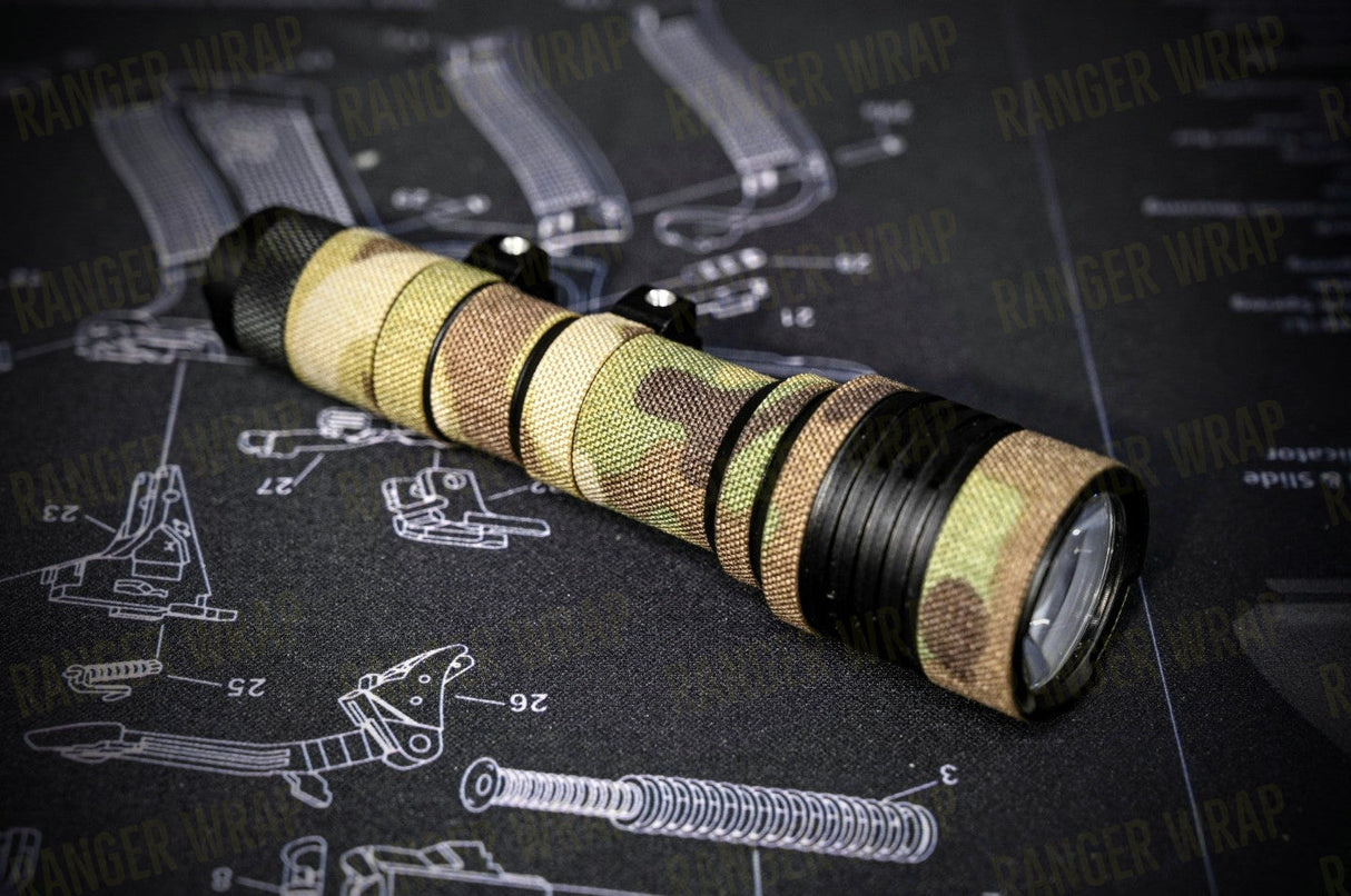Streamlight Rail Mount 1 & 2 - Weapon Light Wrap in Cordura Fabric in Desert Tiger Stripe, alternate view 2