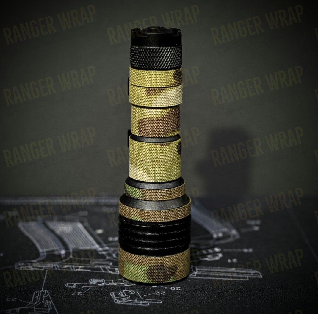 Streamlight Rail Mount 1 & 2 - Weapon Light Wrap in Cordura Fabric in Black Multicam, alternate view 4