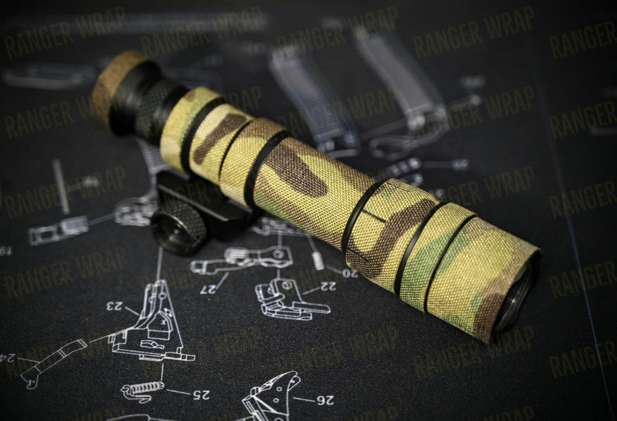Surefire M600DF Scout - Weapon Light Wrap in Cordura Fabric in Desert Tiger Stripe, alternate view 2