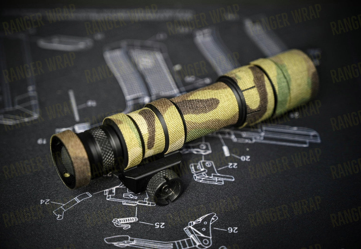 Surefire M600DF Scout - Weapon Light Wrap in Cordura Fabric in Black Multicam, alternate view 4