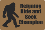 Tactical Gear Junkie Reigning Hide and Seek Champion Bigfoot 3 Inch Sticker