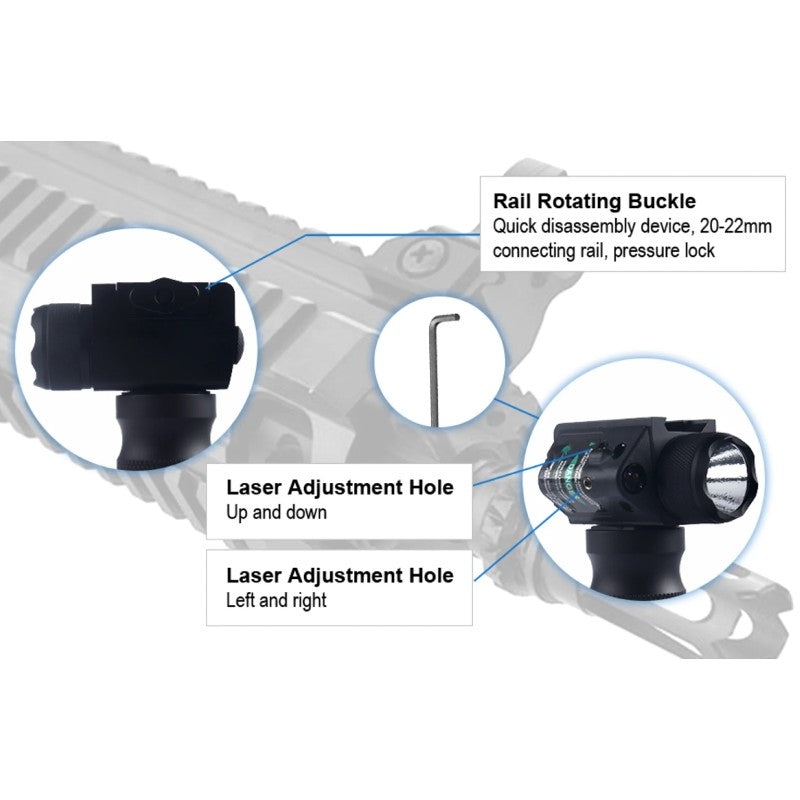 3-In-1 Tactical Foregrip with Flash Light & Laser, alternate view 8