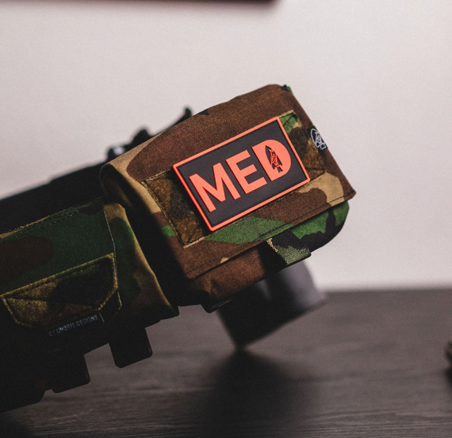 MED Designator PVC Patch in OD and Black