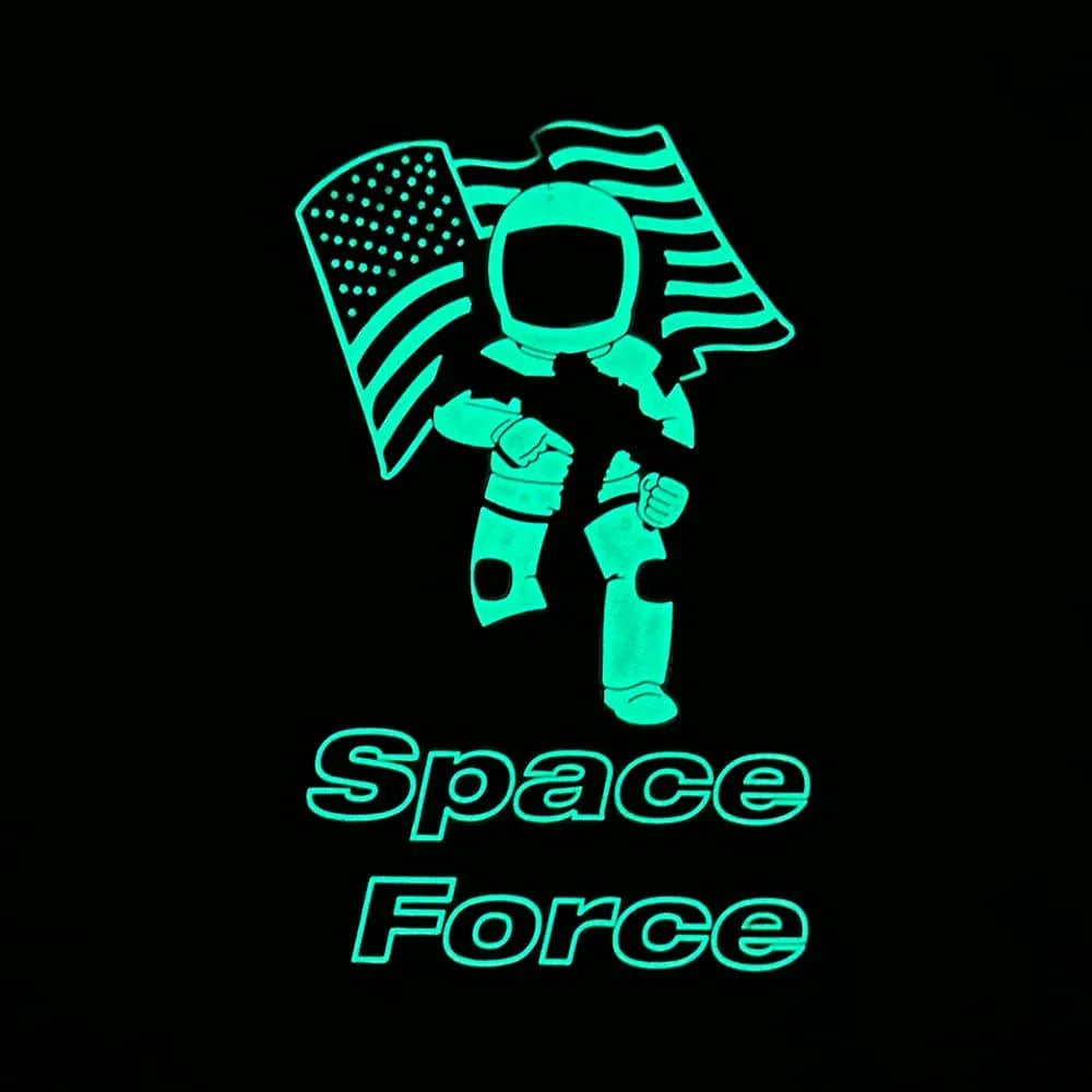 Tactical Gear Junkie Space Force Glow-in-the-Dark PVC Patch, alternate view 2