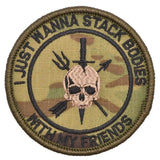 I Just Wanna Stack Bodies With My Friends - 3 inch Round Patch in MultiCam, alternate view 6