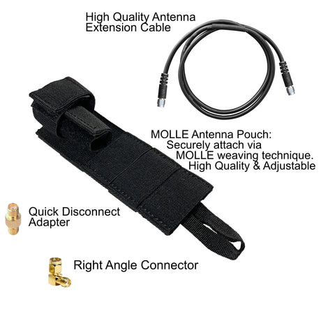 Tactical Antenna Relocation Kit(Black, Tan, or Green) - Motorola Series: HT, XTS, XPR, APX(APEX), MOTOTRBO & More