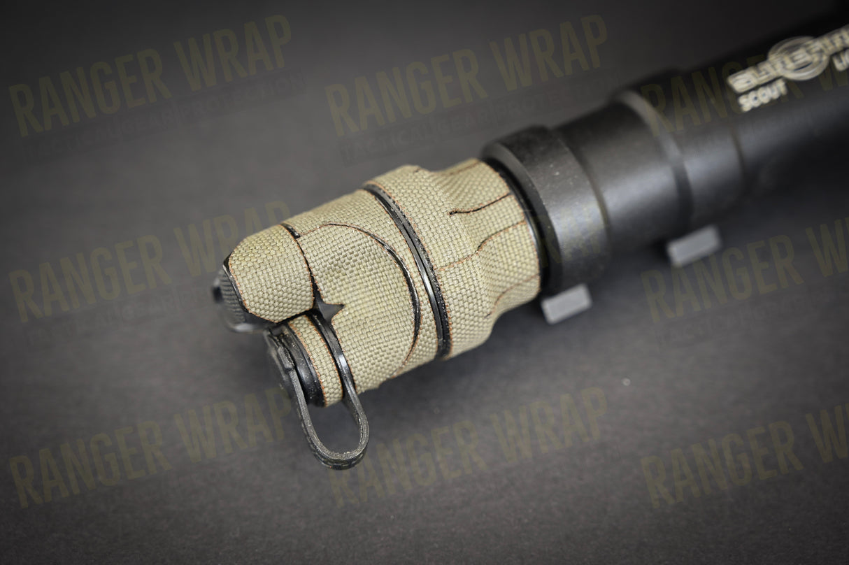 Surefire DS07 Dual Switch Tail Cap - Wrap in Cordura Fabric in Desert Tiger Stripe, alternate view 2
