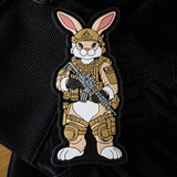 Pew Pew Peter Tactical Easter Battle Bunny 4" PVC Patch - Bad Bunny Collection, alternate view 2
