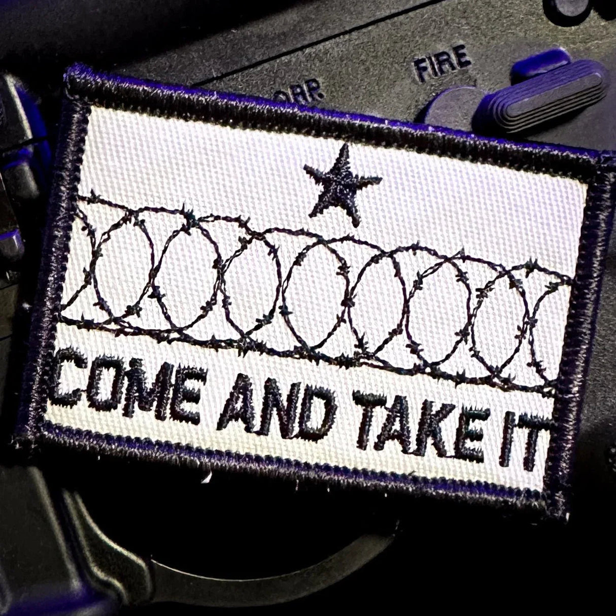Come And Take It Texas Border Wall Barbed Wire - 2x3 Patch, alternate view 4